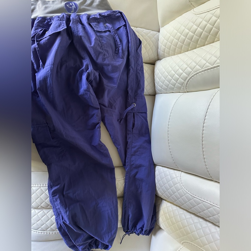 Fusion ZUMBA Cargo Pants In Grape Purple And Gray by Zumbawear